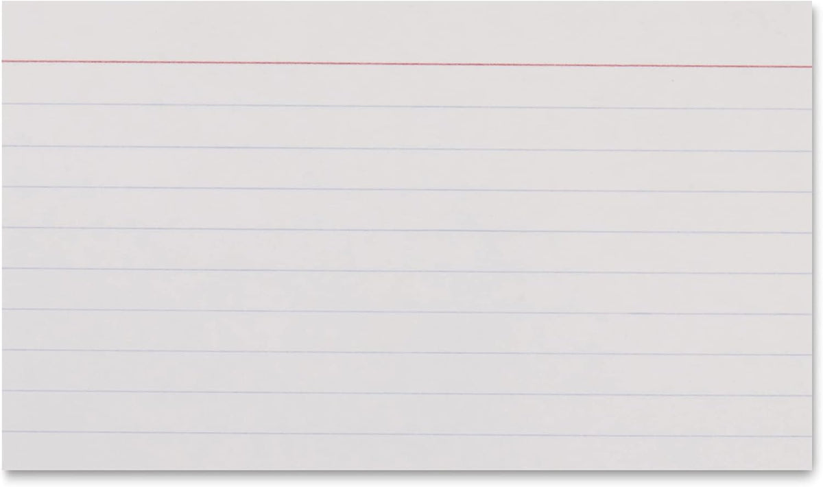 Amazon Basics Heavy Weight Ruled Index Cards for Studying and Note Taking, White, 3" x 5", 300 Count (Pack of 3)