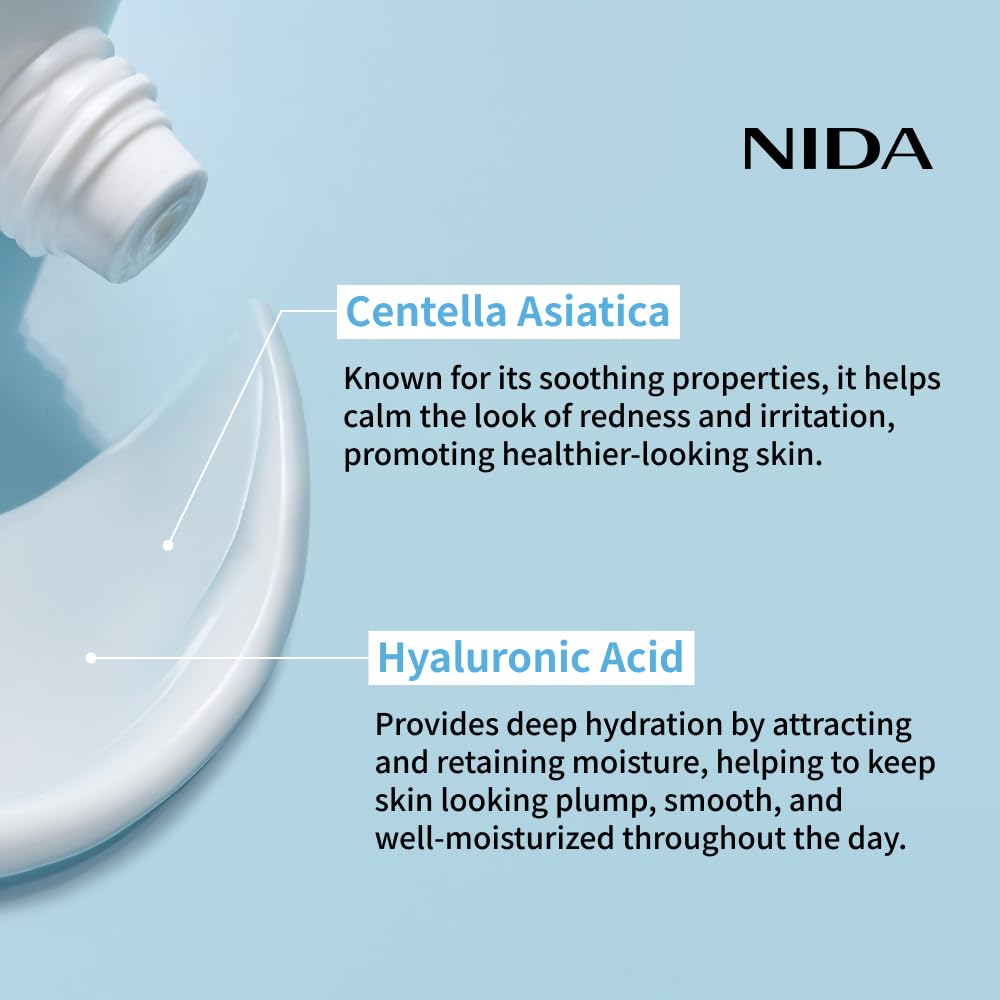 NIDA Youthful Formula™ Ultimate Moisturizing Cream | Centella Asiatica, Niacinamide, Hyaluronic Acid, Collagen | Wrinkles, Fine Lines, Dark Spots, Dry Skin, Redness | 3.38 fl. oz., 100ml (New Formula)