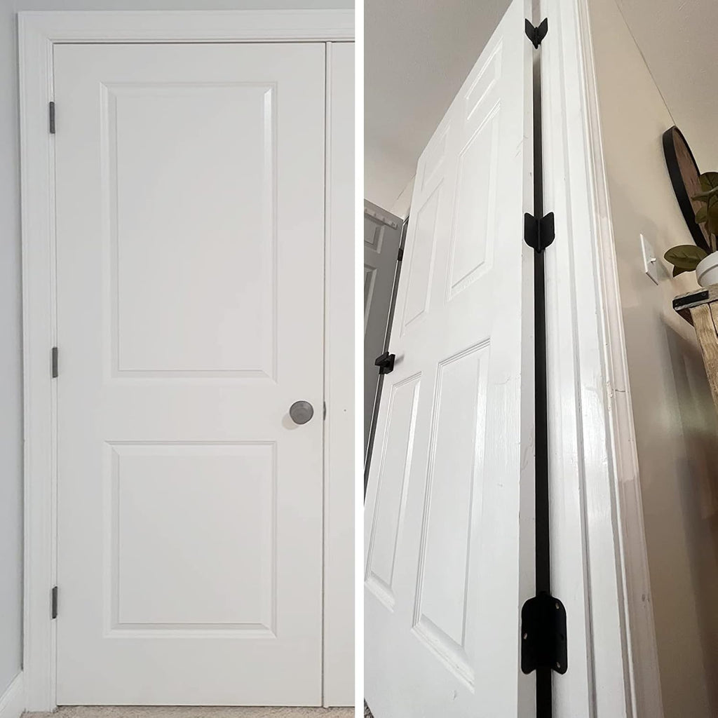 30 Pack Rounded Matte Black Door Hinges 3.5 Inch 5/8" Radius Interior 3 1/2" Flat Iron Bifold Residential Standard Bedroom Indoor for Doors 3 ½"Hardware Control H