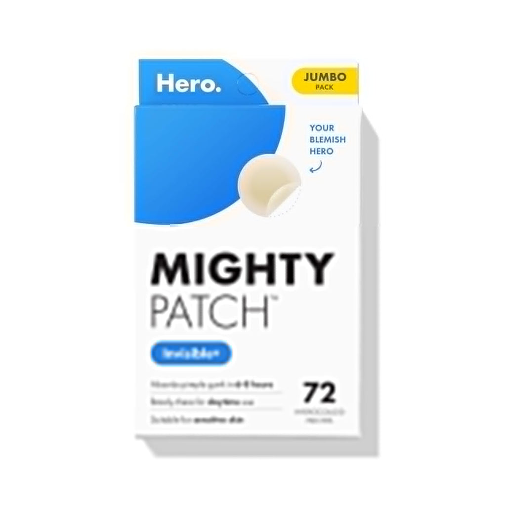 Mighty Patch™ Invisible+ Patch – The Barely-There Daytime Hydrocolloid Acne Pimple Patch for Covering Zits and Blemishes, Tapered Edges Designed to Blend Into Skin (72ct)
