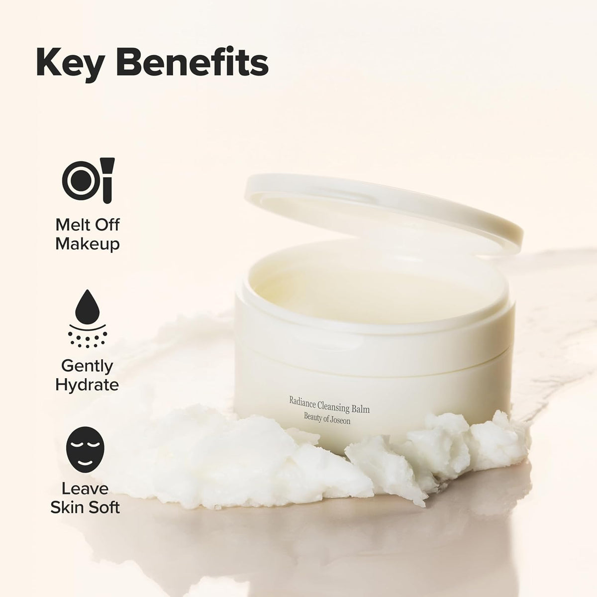 Beauty of Joseon Radiance Cleansing Balm Makeup, Sunscreen, Pore Cleanser for Sensitive Acne Skin. Korean Skincare for Men and Women 100ml, 3.38 fl.oz