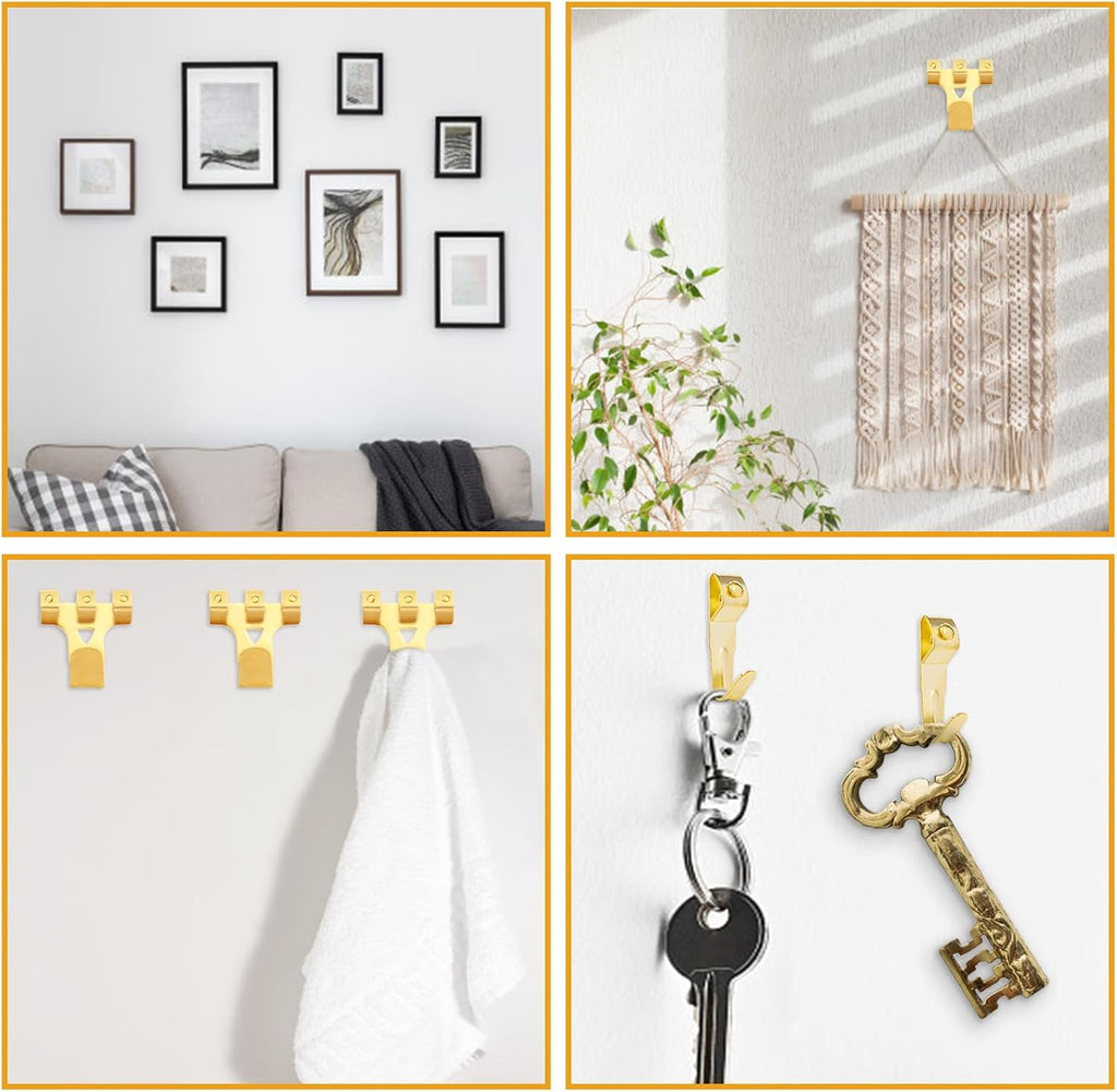 KURUI 303Pcs Picture Hanging Kit, Picture Hangers Assorted Kit with Heavy Duty Picture Hanging Hooks/Hardware Nails/Sawtooth/Wire/D Rings/Level, Metal Picture Wall Hooks for Frame Canvas Mounting
