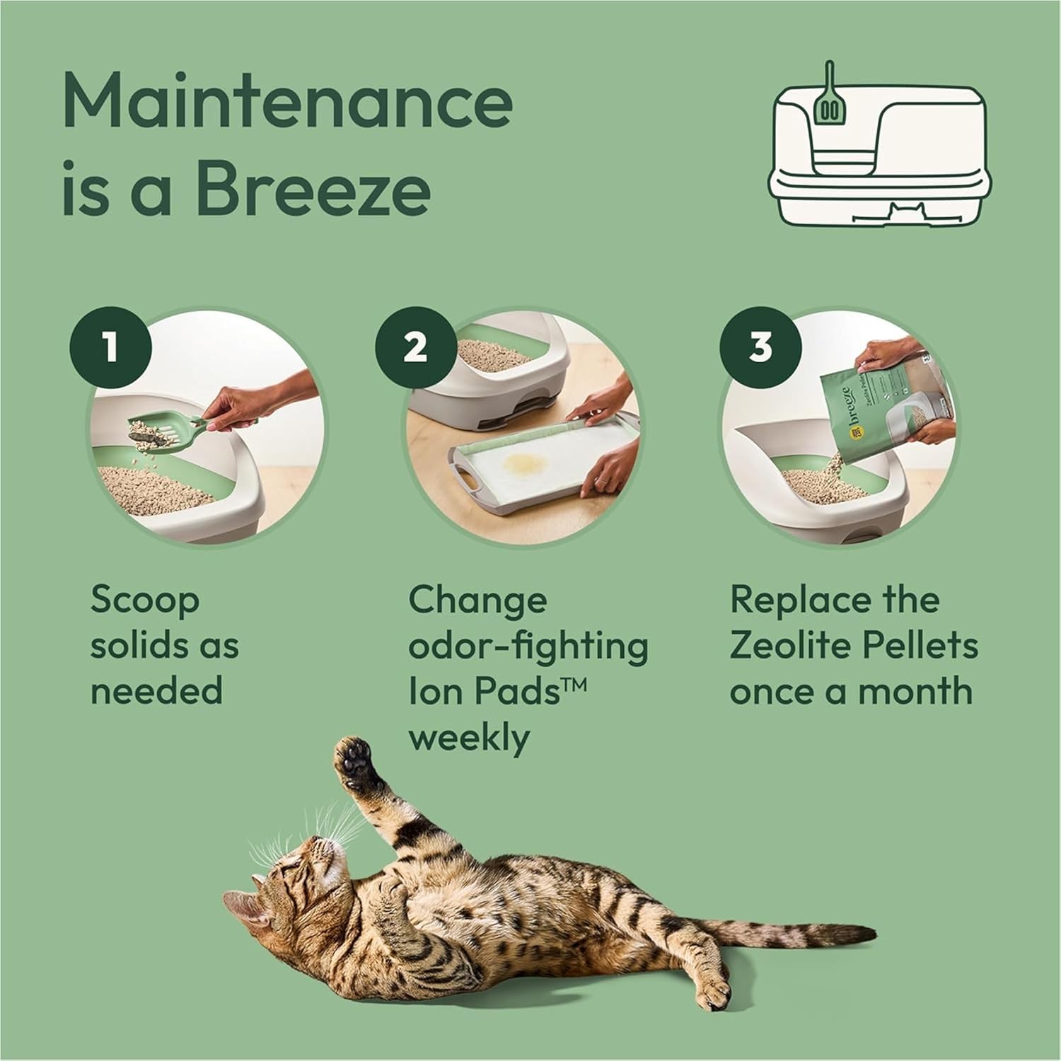 Purina Tidy Cats Cat Litter Breeze Pads Refill Pack Multi Cat Litter Pads - 8 ct. Bag