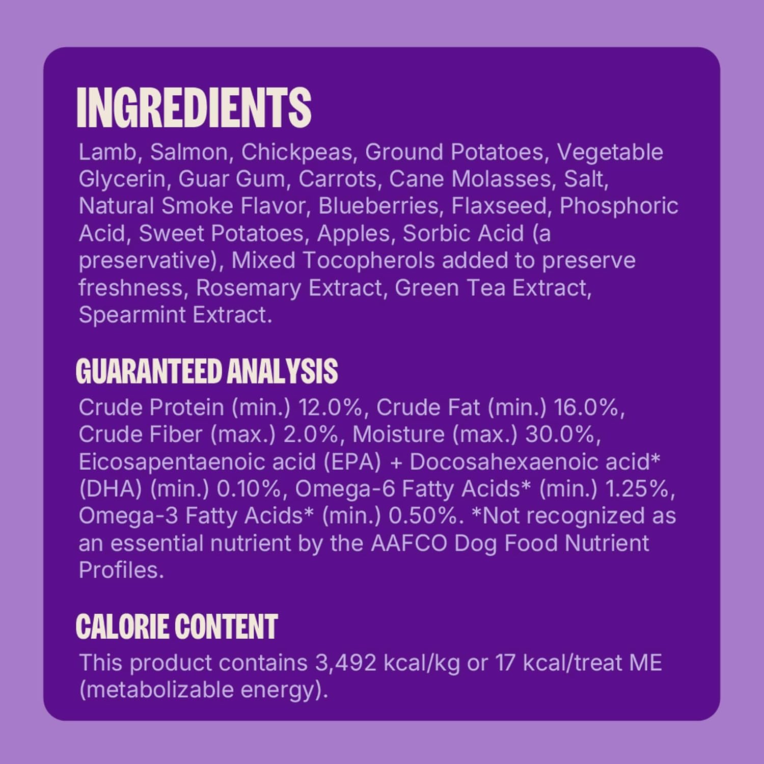 Wellness Puppy Treats, Natural, Training Treat, Grain Free, Soft Lamb & Salmon (8 Ounce Bag)