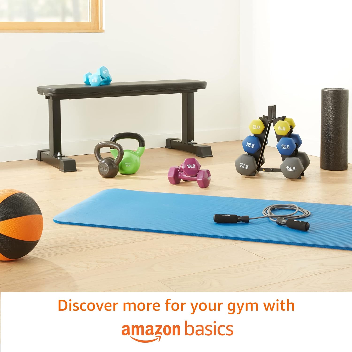Amazon Basics Neoprene Dumbbell Hand Weights for Exercise and Muscle Toning
