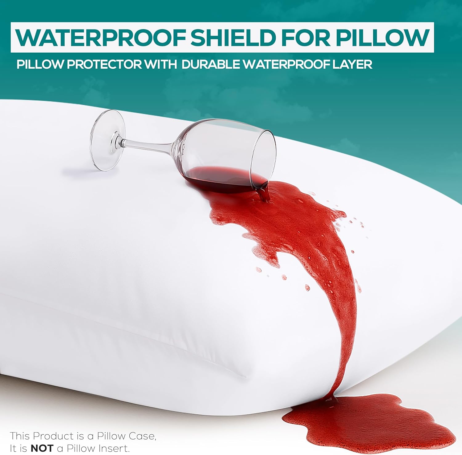 Set of 4 Pillow Protectors with Zipper Standard Size, Bed Bug and Dust Mite Proof Pillow Covers, Ultra Soft Pillow Encasements, Moisture Wicking and Waterproof Pillow Cases by Utopia Bedding (White)
