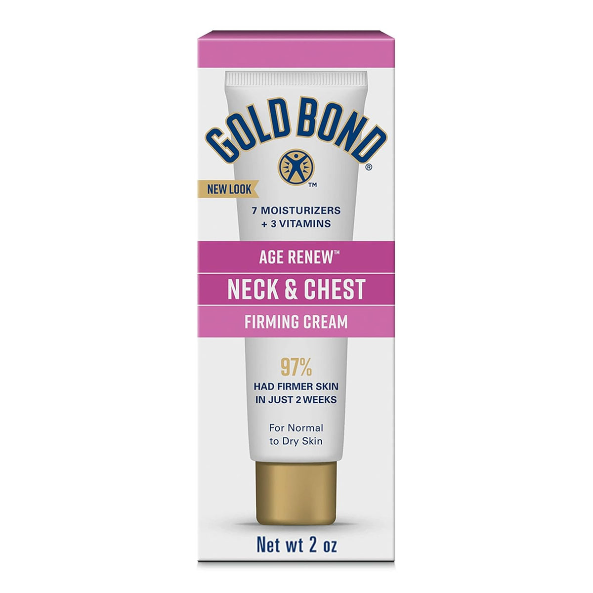 Gold Bond Age Renew Neck & Chest Firming Age Renew Cream, 2 oz., Clinically Tested Skin Firming Cream