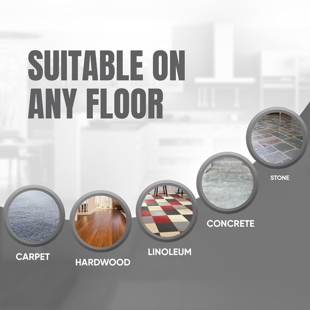 Door Stoppers for Bottom of Door Premium Floor Rubber Door Stop Wedge Made in USA Heavy Duty Honeycomb Design for Carpet, Tile, Ideal for Home, School, Commercial, Gray 2-Pack