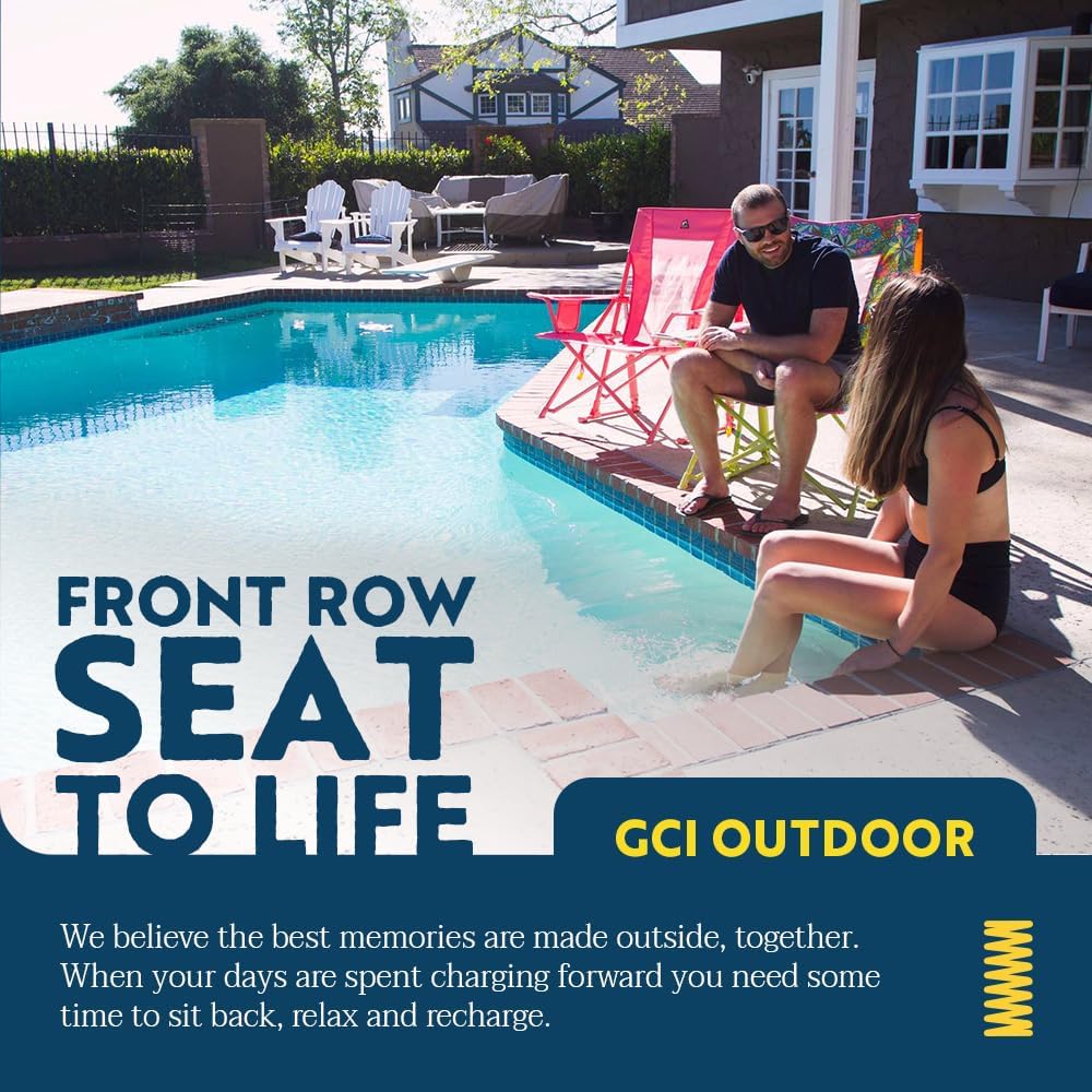 GCI Outdoor Comfort Pro Rocker Camping Chair | Portable Folding Rocking Chair with Durable Armrests & Drink Holder — Sweet Tea