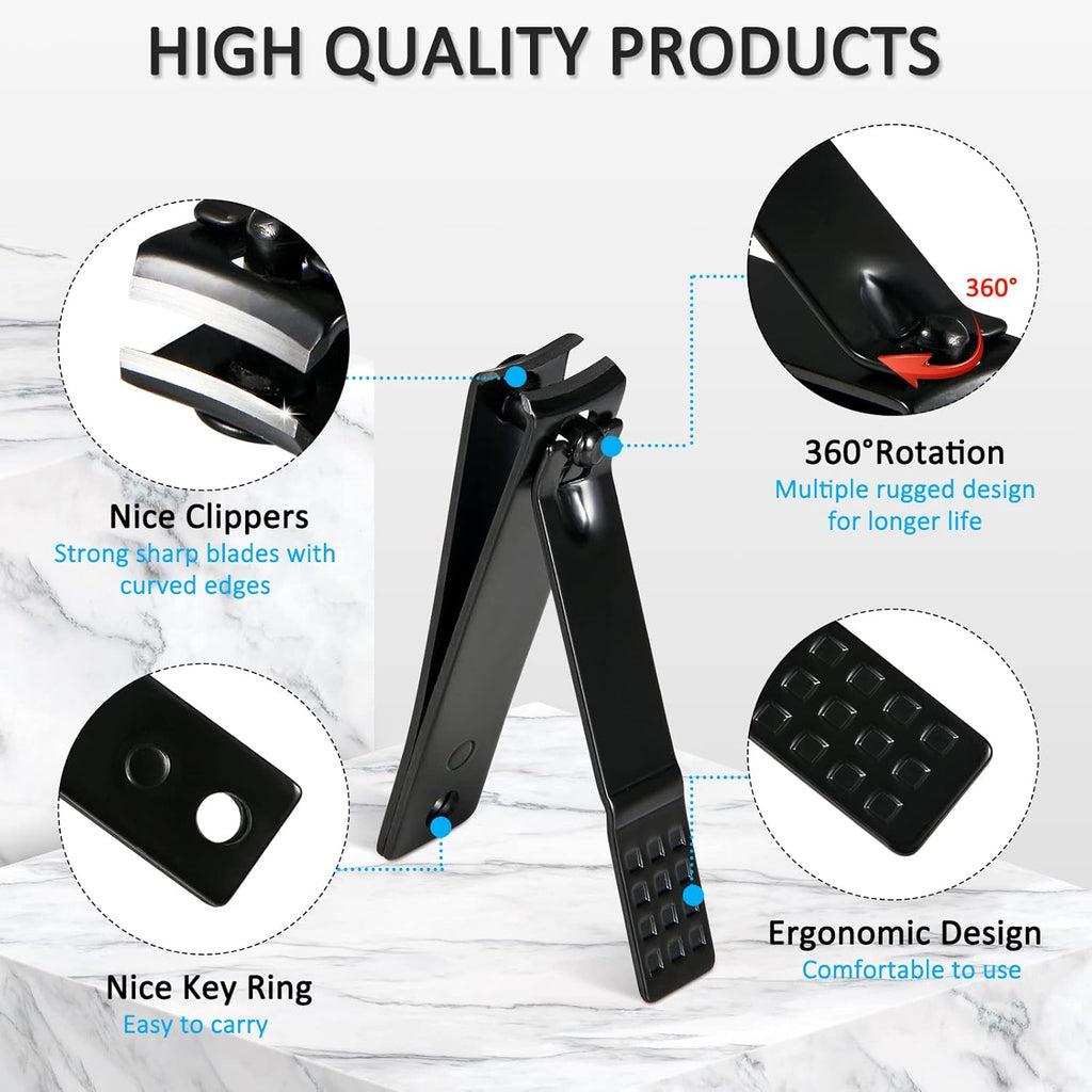 MINKINH Manicure Set Professional Nail Clipper Kit-26 Pieces Stainless Steel Manicure Kit,Nail Care Tools with Luxurious Travel Case (Brown)