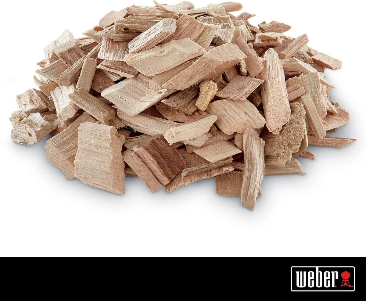 Weber Apple Wood Chips, 2 lb – Premium BBQ Smoking & Grilling Chips for Subtle, Sweet Apple Flavor – Ideal for Beef, Lamb, Poultry, Pork & Fish