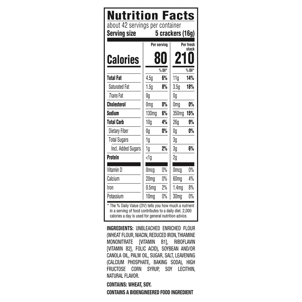 RITZ Fresh Stacks Original Crackers, Party Size, Travel Snacks, 23.7 oz (16 Multi Snack Packs)
