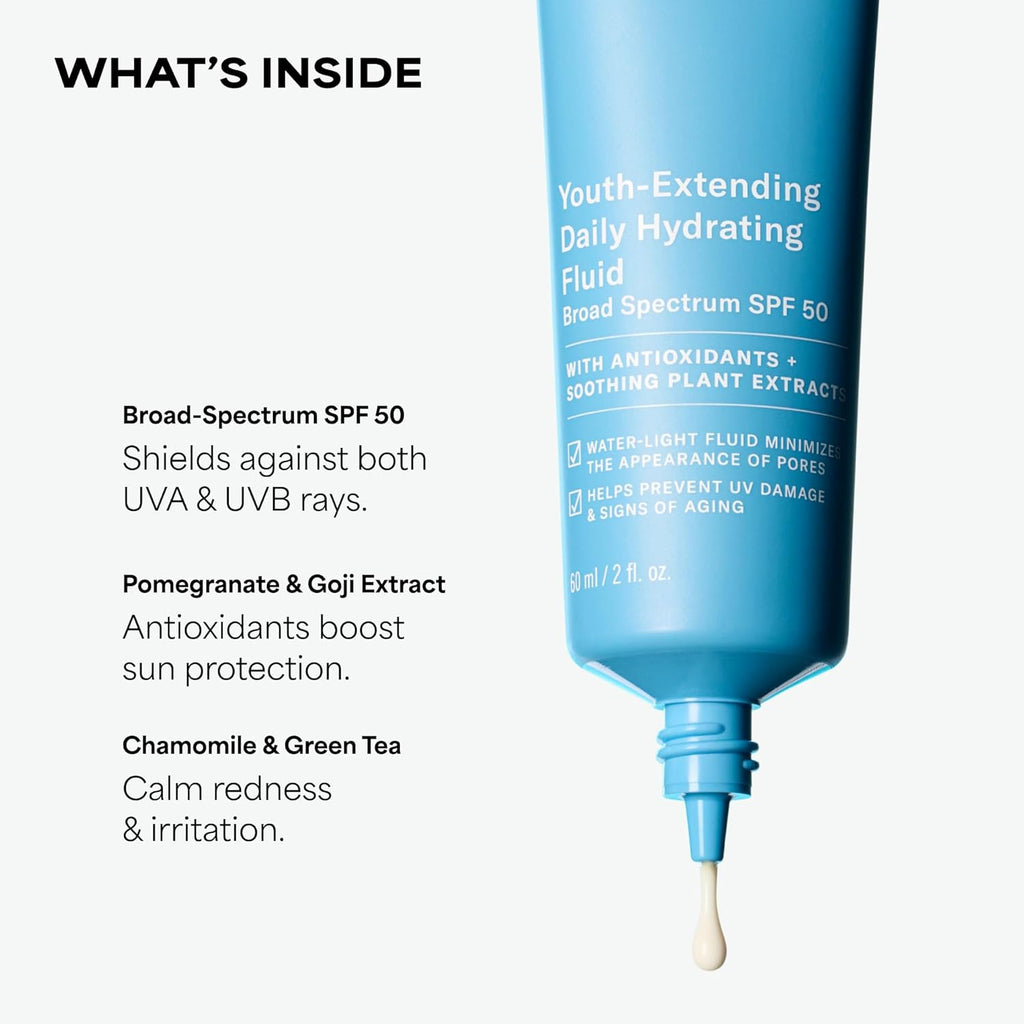 Paula's Choice RESIST Daily Hydrating Fluid Face Moisturizer with SPF 50 Sunscreen, Face Sunscreen for Oily Skin, Chamomile & Vitamin E, UVA/UVB Protection, Fragrance-Free, TSA Friendly