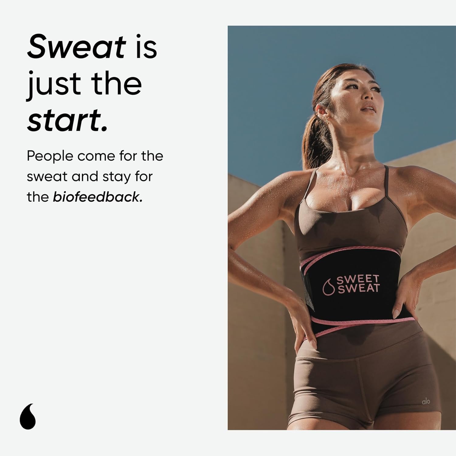 Sports Research Sweet Sweat Waist Trimmer (Core Series) - Premium Sweat Enhancing Fitness Band for Women & Men
