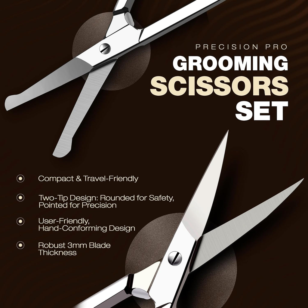 Utopia Care Eyebrow Scissors, Professional Stainless Steel Small Shears for Men and Women, Nose Hair Scissors for Grooming Mustache, Beard, Eyelashes, Ear Hair Trimming, Silver