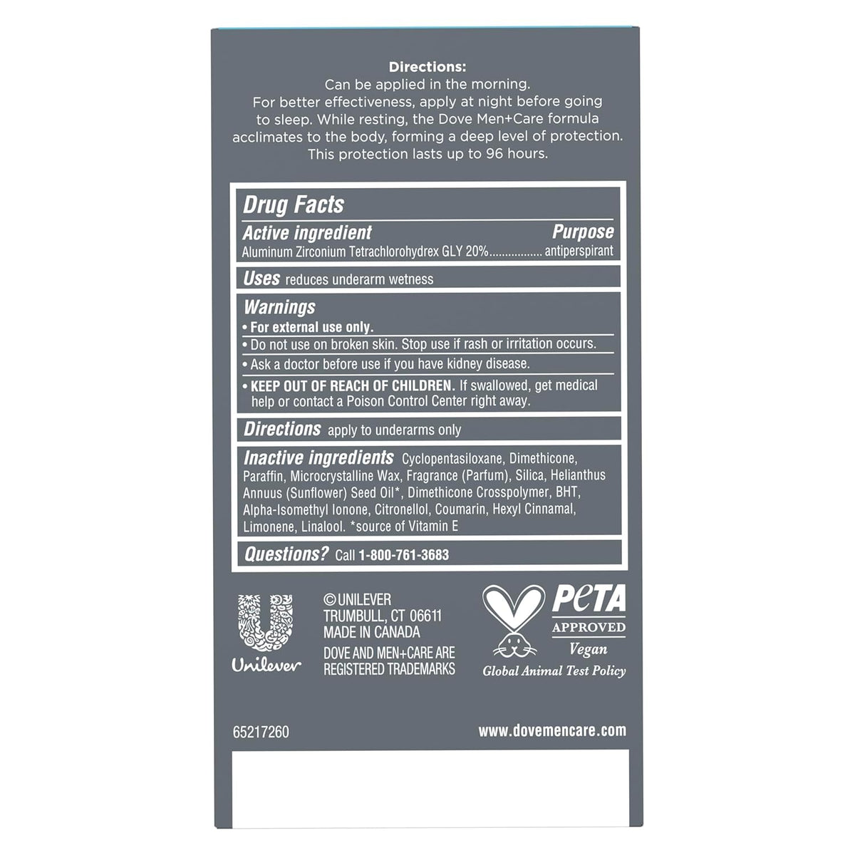 Dove Men+Care Clinical Protection Antiperspirant Stick Clean Comfort End Sweat Hacks 96-Hour Protection 1.7 oz