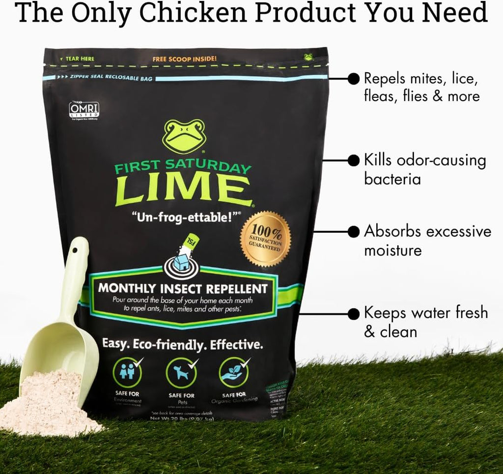 First Saturday Lime Insect Deterrent-20LB Bag| Monthly Insect Shield| Multi-Purpose Insect Control for Outdoors| Prevents Ants & Other Insects