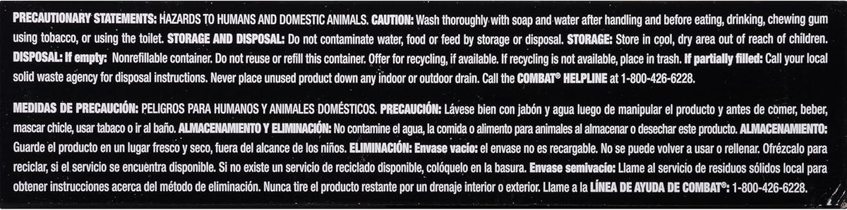 Combat Max 12 Month Roach Killing Bait, Small Roach Bait Station, Child-Resistant, 18 Count