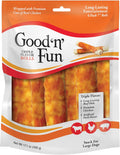 Good ‘n’ Fun Triple Flavor Rolls for Large Dogs, Treat Your Dog to Long-Lasting Chews Made with Real Beef Hide and Chicken, 6 Count