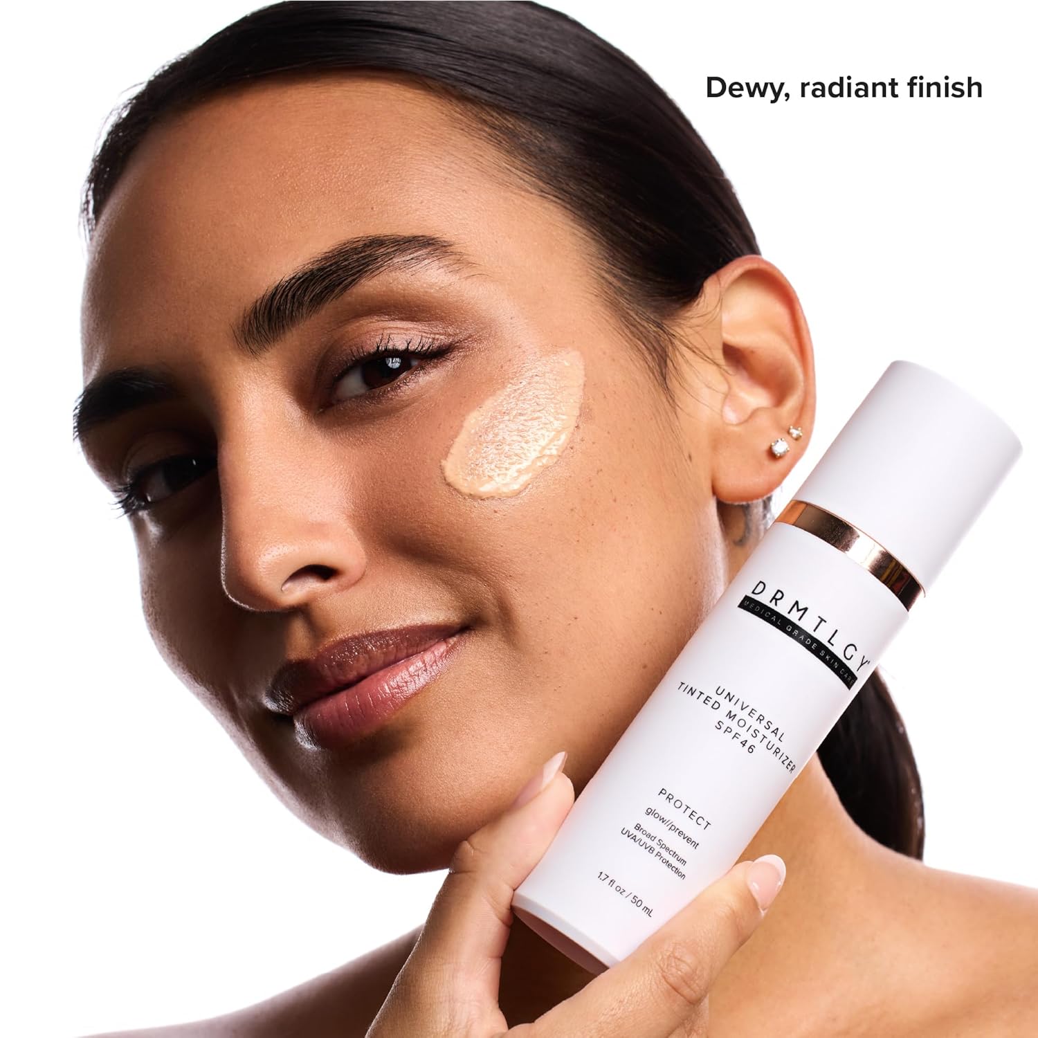 DRMTLGY Universal Tinted Moisturizer SPF 46 – Hydrating Dewy Tinted Sunscreen for Face with Zinc Oxide & Octinoxate – Niacinamide & Hyaluronic Acid – Broad Spectrum Lightweight Daily SPF, 1.7 oz