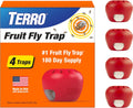 TERRO Fruit Fly Traps for Indoors (4 Pack) + 180 Days of Lure Supply - T2503SR - Lure and Kill Indoor Fruit Flies Near Fruit, Trash Cans, Countertops - Ready to Use Trap - 180 Day Supply