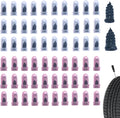 60 PCS Tire Repair Rubber Nail, Vacuum Tire Repair Kits Spiral Rubber Screws, Fast Self-Service Tool for Car, Truck, Motorcycle, Tractor Tire Puncture Repair (Black)