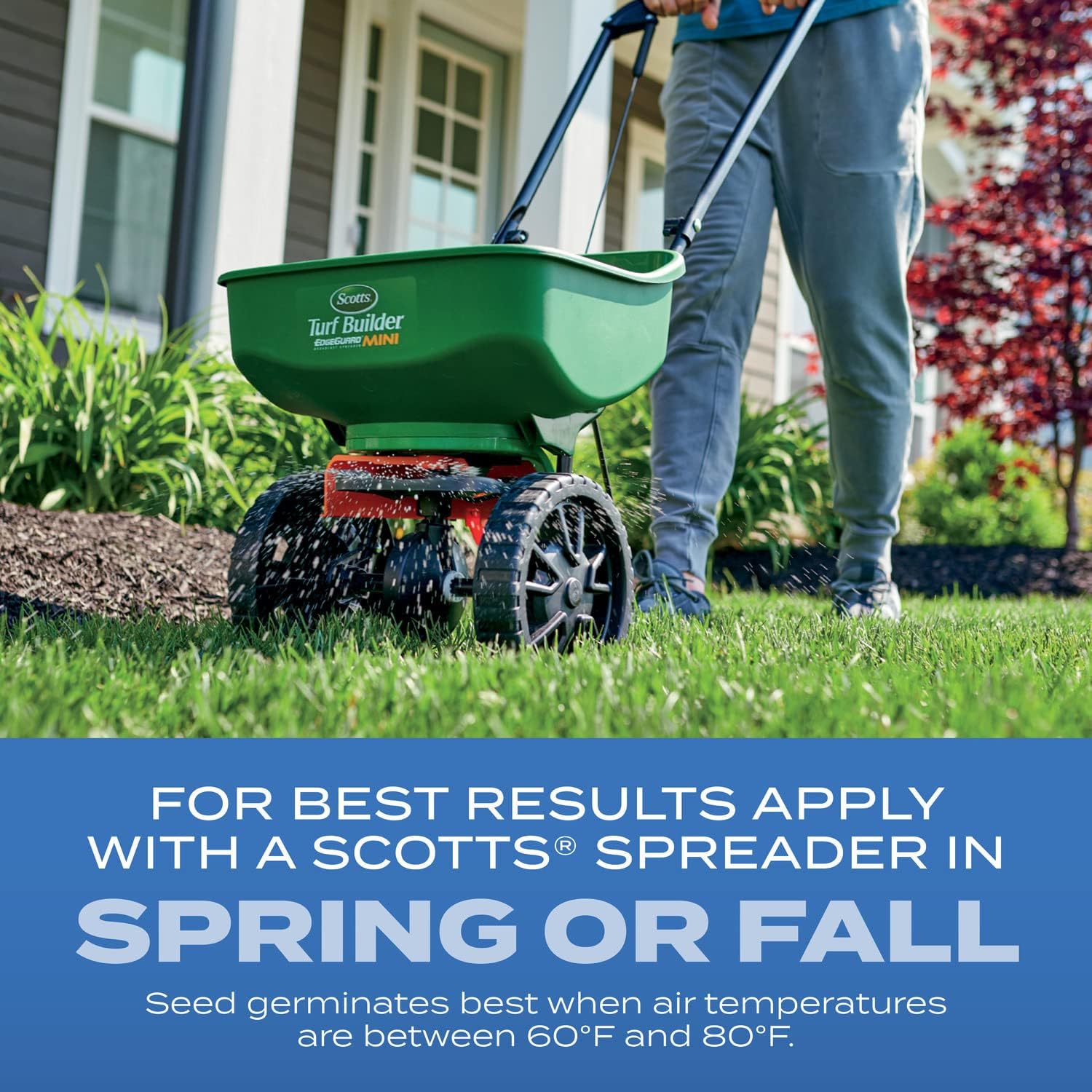 Scotts Turf Builder Grass Seed Sun and Shade Mix - Grass Seed Plus Lawn Fertilizer and Soil Improver, Covers Up to 2,240 sq. ft., 5.6 lb.