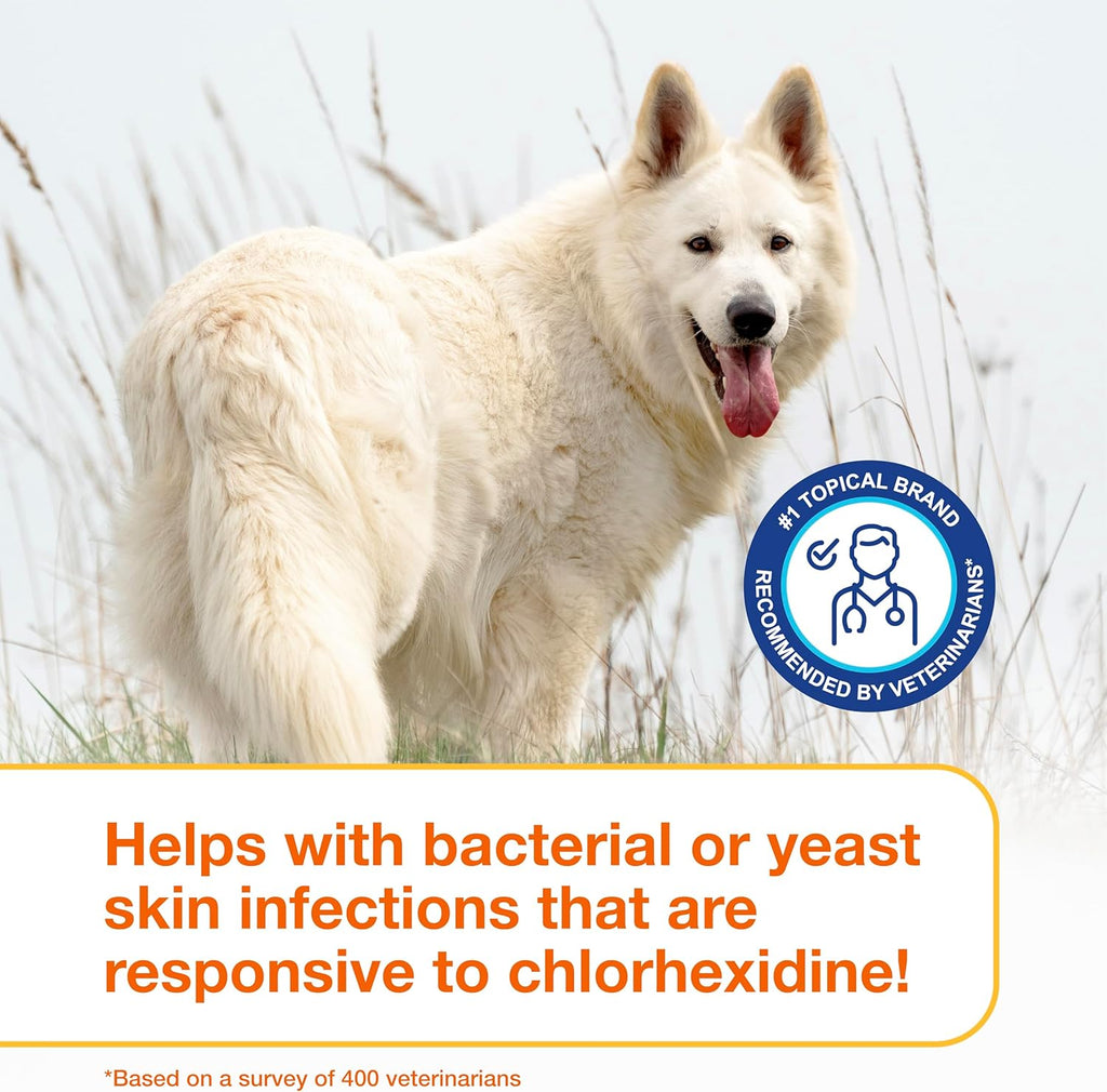 Douxo S3 Pyo Pads, Contains 3% Chlorhexidine & 0.5% Ophytrium, Antiseptic & Hydrating, For Bacterial or Yeast Skin Infections, For Dogs and Cats, 30 Pads