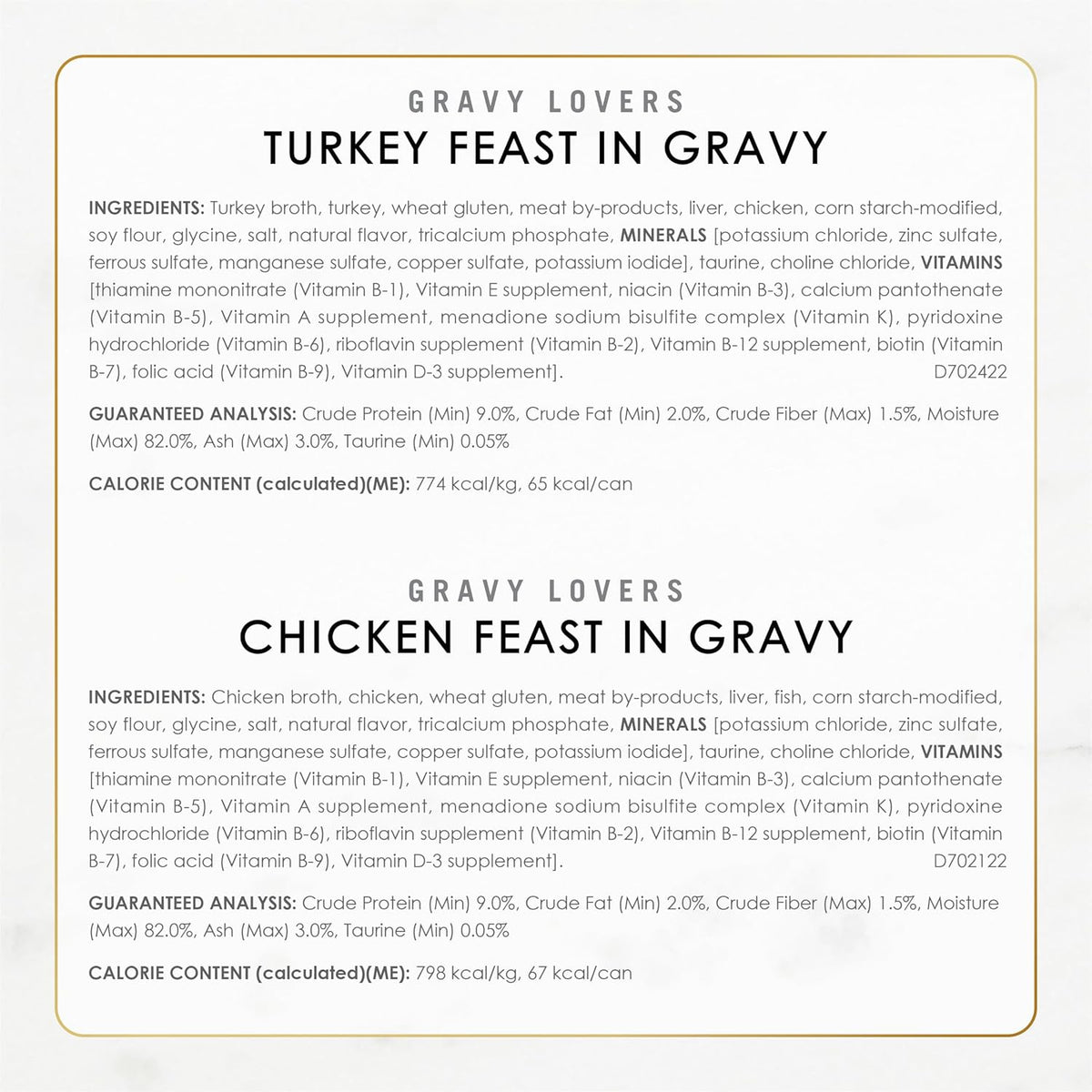 Purina Fancy Feast Gravy Lovers Poultry and Beef Grilled Gourmet Wet Cat Food Variety Pack - (Pack of 24) 3 oz. Cans