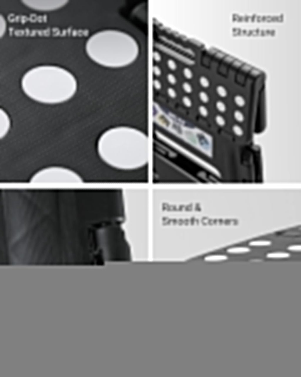 Delxo Folding Step Stool, 13 inch Non-Slip Foldable Stools Up to 300 LBS, Step Stool with Handle, Lightweight for Kitchen, Bathroom, Bedroom, Garden, Black, 1PC