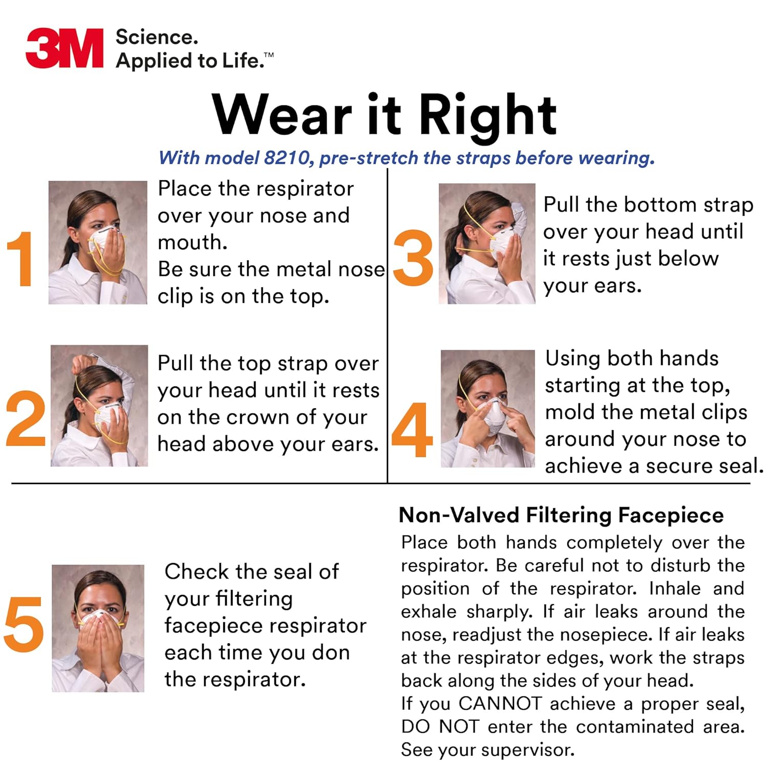 3M 8210 Particulate Respirator, N95, Pack of 20 Disposable Respirator, NIOSH APPROVED, Two-Strap Cup Style Design, Lightweight with Cushioning Nose Foam