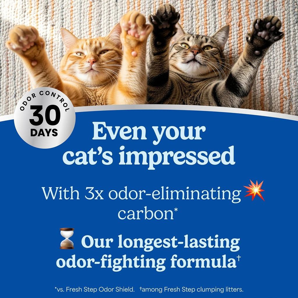 Fresh Step Heavy Duty Odor Block Advanced Multi Cat Clumping Litter with Febreze, 17.5 lb (Package May Vary)