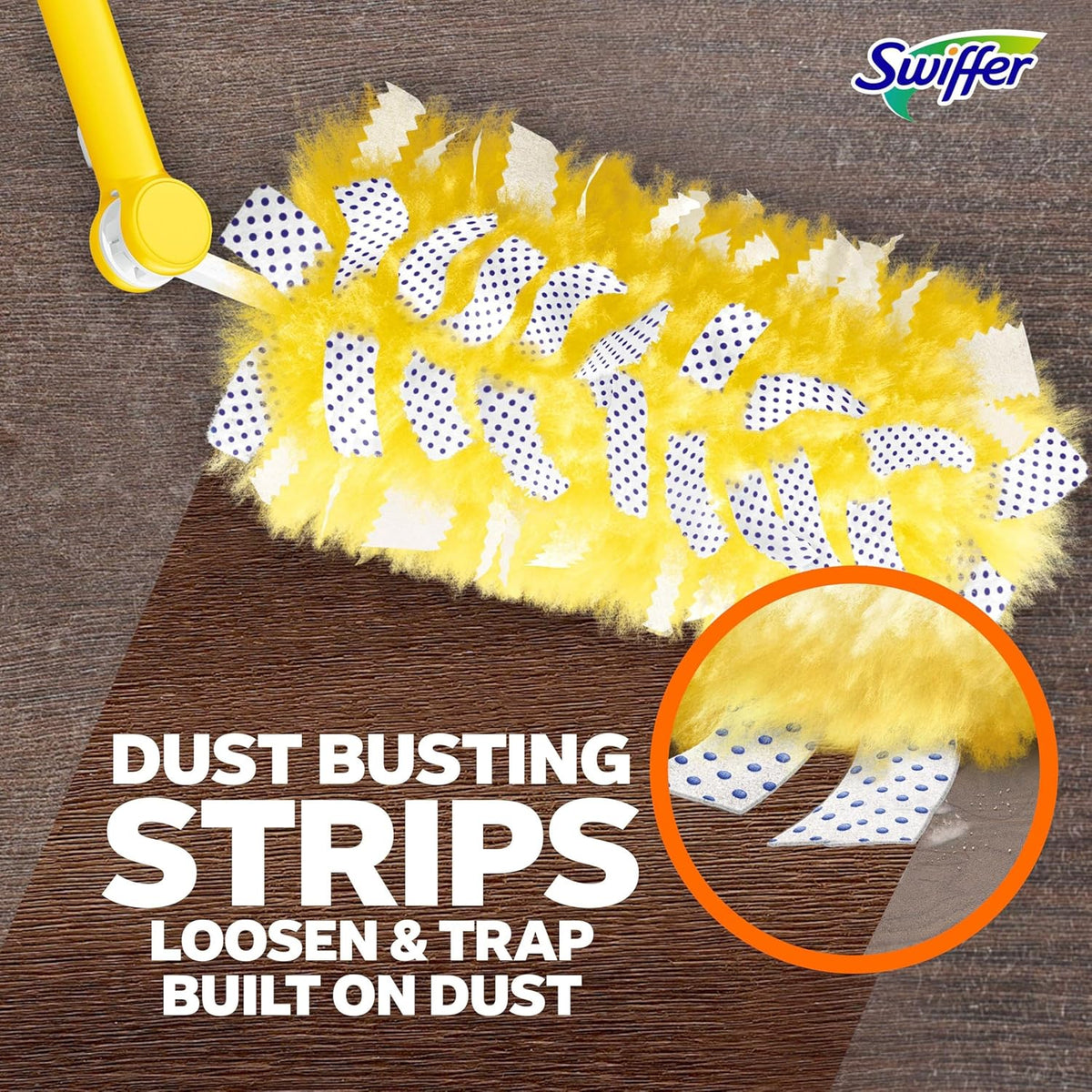 Swiffer Duster Kit with 3 ft Extendable Handle, Heavy Duty Dusting Starter Kit with 12 Refills, for Ceiling Fans, Vents and Hard to Reach Places