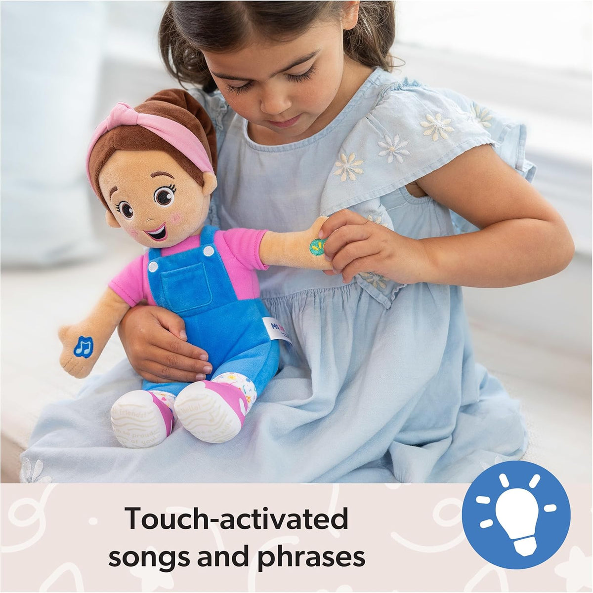 Ms. Rachel Official Speak & Sing Doll, 16” Tall Interactive Toy with 4 Songs & 16+ Phrases, Toddler Toys for Girls & Boys Ages 6 Months to 3+ Years.