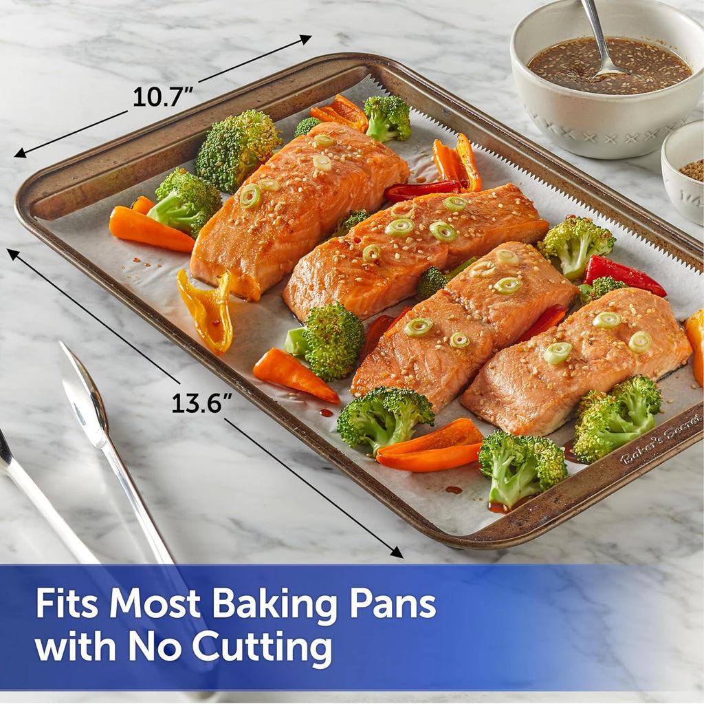 Reynolds Kitchens Pop-Up Parchment Paper Sheets, 30 Count, Fits Standard Baking Pans and Cookie Sheets, Non-Curling, Non-Stick, Pre-Cut, Oven-Safe Up to 425F, 10.75 in x 13.75 in