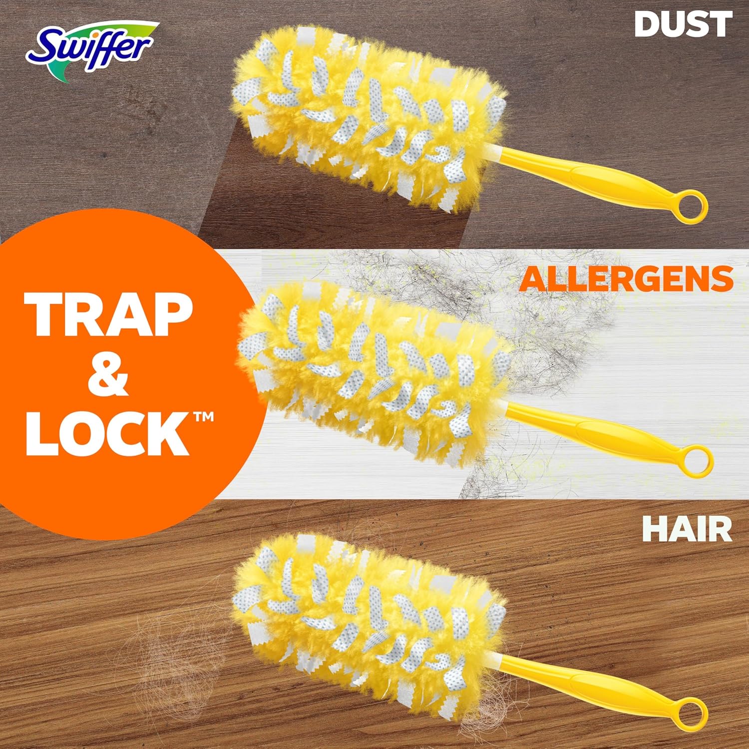 Swiffer Dusters Heavy Duty Multi-Surface Duster Refills for Cleaning, Unscented, 11 Count